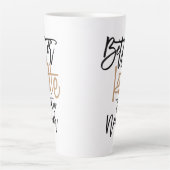 最高のラテ決して面白くないコーヒー引用文 カフェラテマグ (正面)