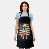 最高のラブラドール女子男性へイエロー・ラブラドール・レトリーバードッグレトリエフ エプロン (着用した状態)