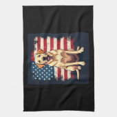 最高のラブラドール女子男性へイエロー・ラブラドール・レトリーバードッグレトリエフ キッチンタオル (縦)