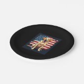 最高のラブラドール女子男性へイエロー・ラブラドール・レトリーバードッグレトリエフ ペーパープレート (アングル)