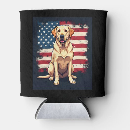 最高のラブラドール女子男性へイエロー・ラブラドール・レトリーバードッグレトリエフ 缶クーラー (正面)