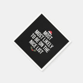 最高のリストのクリスマスに載っているだろう スタンダードカクテルナプキン (角)