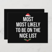 最高のリストのクリスマスに載っているだろう ポストカード (正面/裏面)