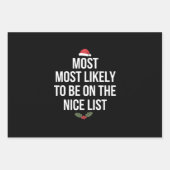 最高のリストのクリスマスに載っているだろう ラッピングペーパーシート (正面)