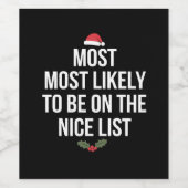 最高のリストのクリスマスに載っているだろう ワインラベル (シングルラベル)