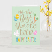 最高のルハッピーイースタータイポグラフィ カード (黄色い花)