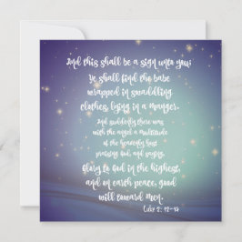 最高のルークのクリスマスカードで神に栄光