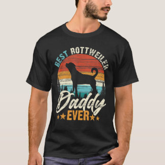 最高のロットワイラーダディーエバーレトロヴィンテージ Tシャツ