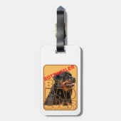 最高のロットワイラーパパエバー ラゲッジタグ (裏面縦)