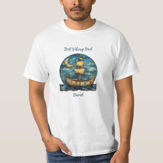 最高のヴァイキングお父さんTシャツギフト Tシャツ (正面)