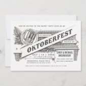 最高のヴィンテージのオクトーバーフェストの招待状 招待状 (正面)
