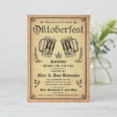 最高のヴィンテージのオクトーバーフェストの招待状v.2 招待状 (スタンド正面)