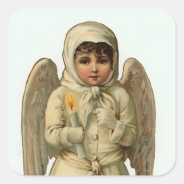 最高のヴィンテージのクリスマスエンジェルシール大 スクエアシール