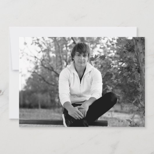 最高のヴィンテージの卒業のパーティの招待状の写真 招待状 (裏面)