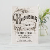 最高のヴィンテージの引っ越し祝いパーティーのパーティの招待状 招待状 (スタンド正面)