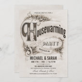 最高のヴィンテージの引っ越し祝いパーティーのパーティの招待状 招待状 (正面/裏面)