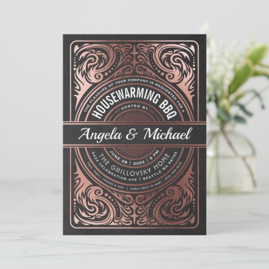 最高のヴィンテージの引っ越し祝いパーティーの招待状 招待状 (スタンド正面)