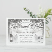 最高のヴィンテージの退職のパーティの招待状 招待状 (スタンド正面)