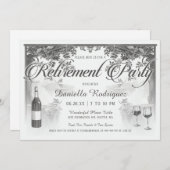 最高のヴィンテージの退職のパーティの招待状 招待状 (正面/裏面)