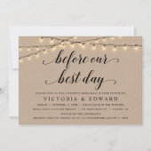 最高の一日を迎える前に、結婚式のリハーサル、クラフト 招待状 (正面)