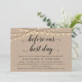 最高の一日を迎える前に、結婚式のリハーサル、クラフト 招待状