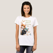 最高の一日を！のぞきこむ子猫 Tシャツ (正面フル)