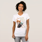 最高の一日を！のぞきこむ子猫 Tシャツ (正面フル)
