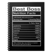 最高の上司栄養成分 笑えるフレーズ ノートブック (正面)