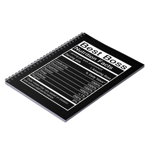 最高の上司栄養成分 笑える名言 ノートブック (左側)