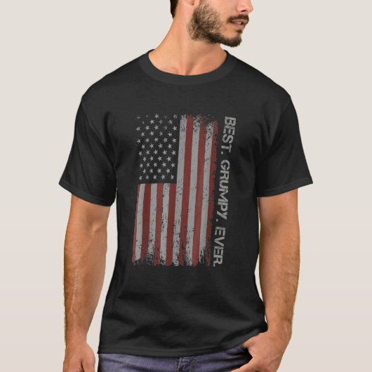 最高の不平常アメリカ男性へ国父の旗 Tシャツ (正面)