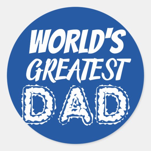 最高の世界最高の父のブルーファーザーデイギフト ラウンドシール (正面)