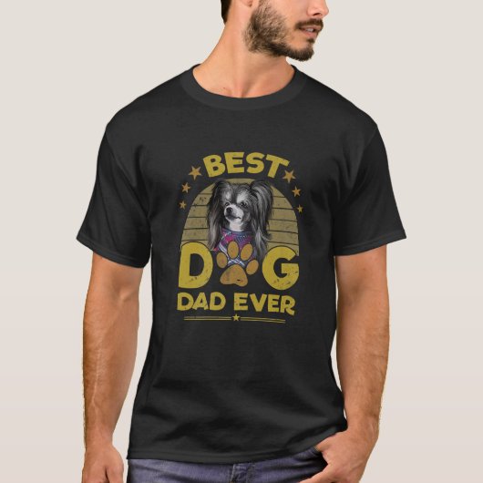 最高の中国のCrested Dogパパプレギフト男性へ Pre Tシャツ (正面)