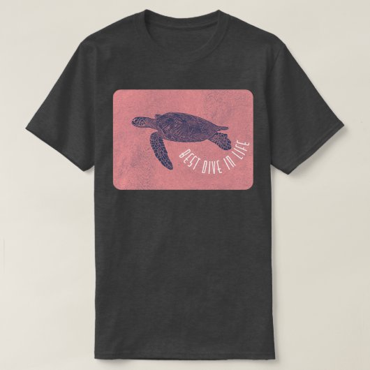 最高の亀と一緒に人生に潜る Tシャツ (デザイン正面)