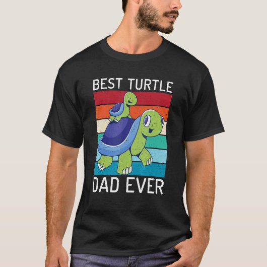 最高の亀パパエバータートルオーナーカメ Tシャツ (正面)