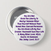 最高の予防接種に向けて！ 缶バッジ (正面&裏面)