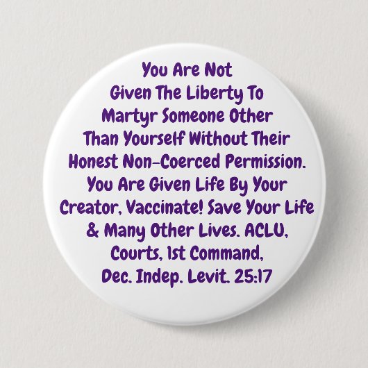 最高の予防接種に向けて！ 缶バッジ (正面)