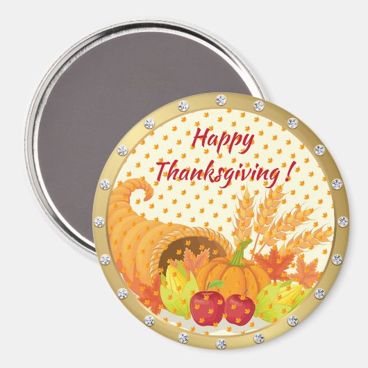 最高の人気がある幸せ感謝祭ギフトマグネット マグネット (正面/裏面)