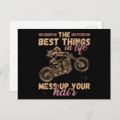 最高の人生の中で髪のバイクを台無しにする ポストカード (正面/裏面)