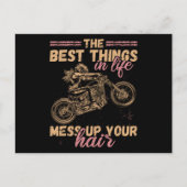 最高の人生の中で髪のバイクを台無しにする ポストカード (正面)