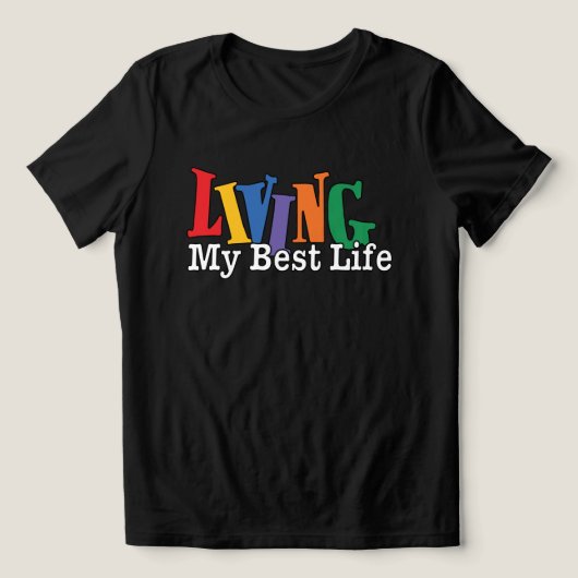 最高の人生を生きている トライブレンドＴシャツ (デザイン正面)