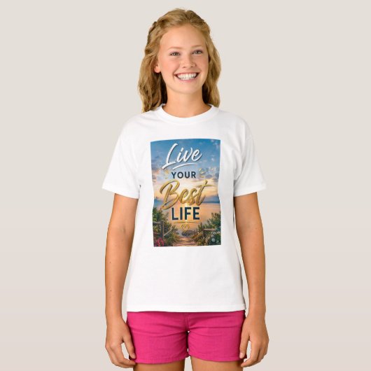 最高の人生を生きよう Tシャツ (正面フル)