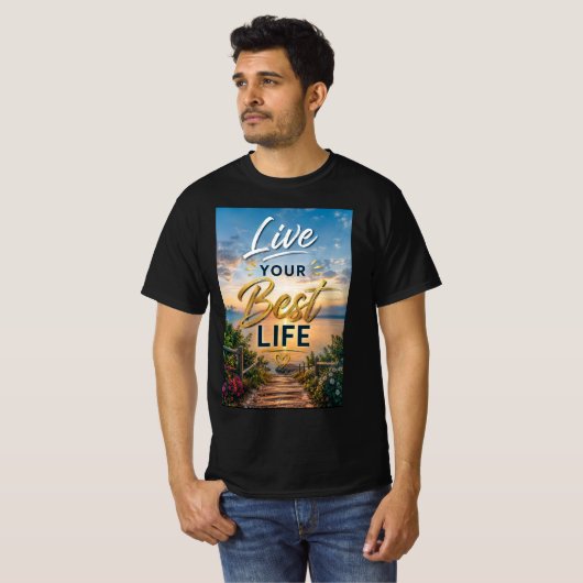 最高の人生を生きよう Tシャツ (正面フル)