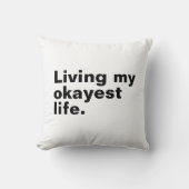 最高の人生を生きる。おもしろい基本文字デザイン クッション (正面)