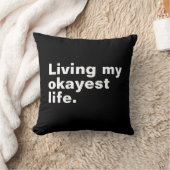 最高の人生を生きる。おもしろい基本文字デザイン クッション (ブランケット)