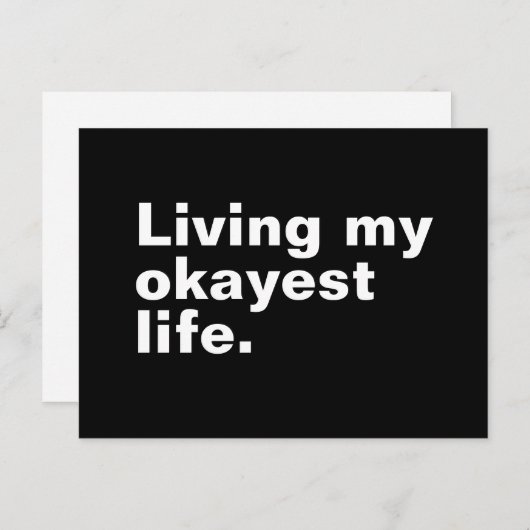 最高の人生を生きる。おもしろい基本文字デザイン ポストカード (正面/裏面)