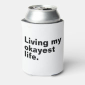 最高の人生を生きる。おもしろい基本文字デザイン 缶クーラー (缶裏面)