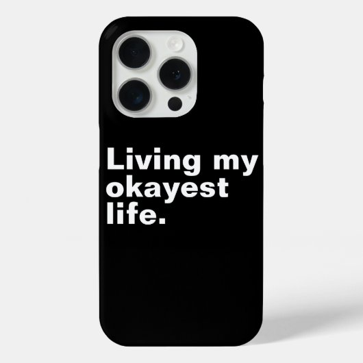 最高の人生を生きる。おもしろい基本文字デザイン Case-Mate iPhoneケース (裏面)