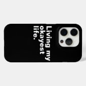 最高の人生を生きる。おもしろい基本文字デザイン Case-Mate iPhoneケース (裏面 (横))