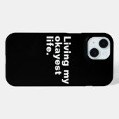 最高の人生を生きる。おもしろい基本文字デザイン Case-Mate iPhoneケース (裏面 (横))