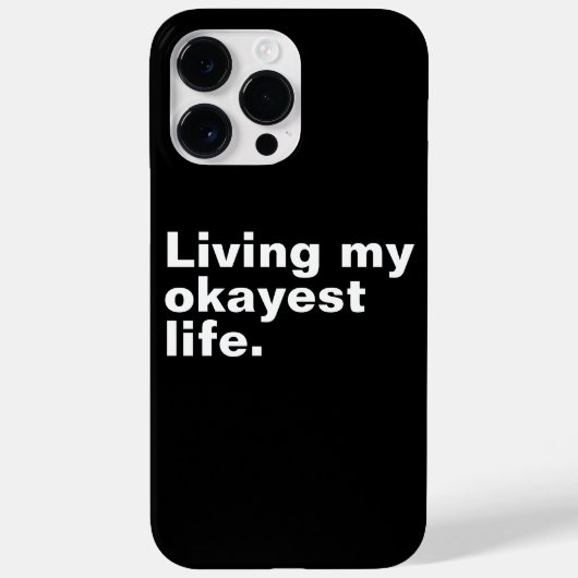 最高の人生を生きる。おもしろい基本文字デザイン Case-Mate iPhoneケース (裏面)